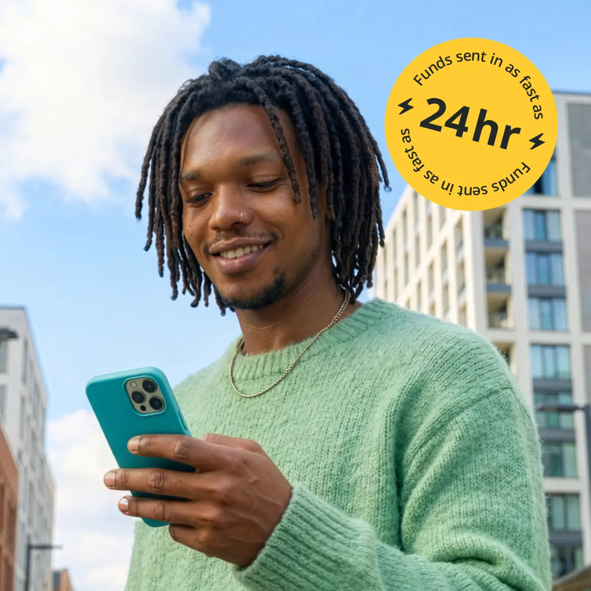 a man looking at phone