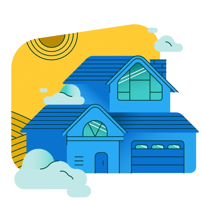 House with moving boxes symbolizing relocation costs financed by a loan